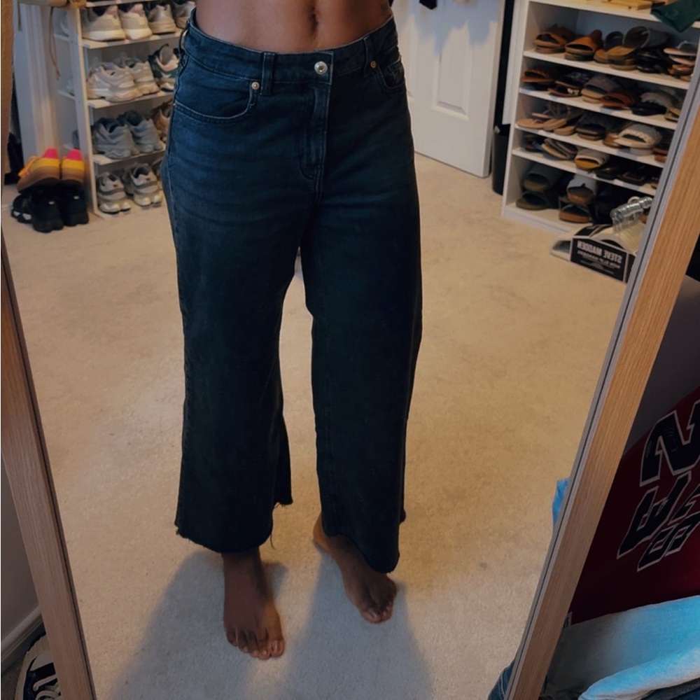 H&M Black Wide-Leg Jeans